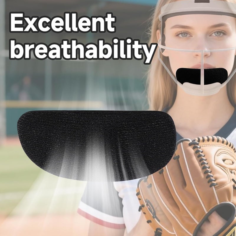 Runhike Face Mask Replacement Pads Compatible with Rip It,Softball Face Mask Pads Youth Compatible with Rip It,Chin Cup Replacement Pads,Black,3PCS - Image 3